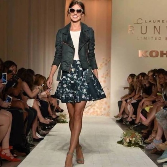 Lauren Conrad Floral Green Skirt - Picture 2 of 4